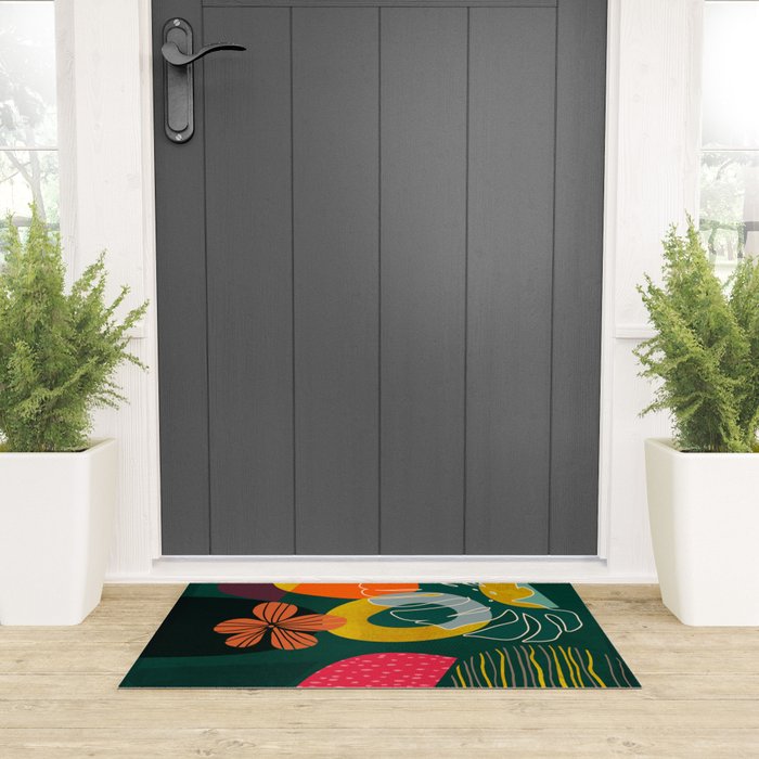 mid century shapes garden party 3 Welcome Mat Gallery Image 3