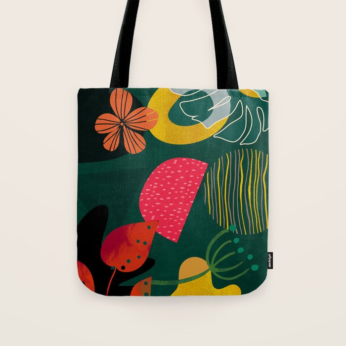 mid century shapes garden party 3 Tote Bag Gallery Image 1