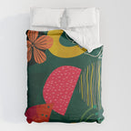 mid century shapes garden party 3 Duvet Cover Gallery Image 6