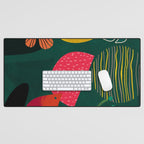 mid century shapes garden party 3 Desk Mat Gallery Image 1