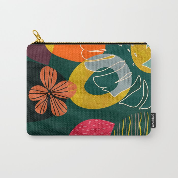 mid century shapes garden party 3 Carry All Pouch Gallery Image 1
