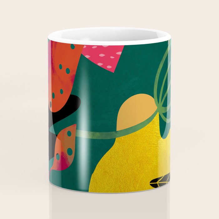 mid century shapes garden party 3 Coffee Mug Gallery Image 4