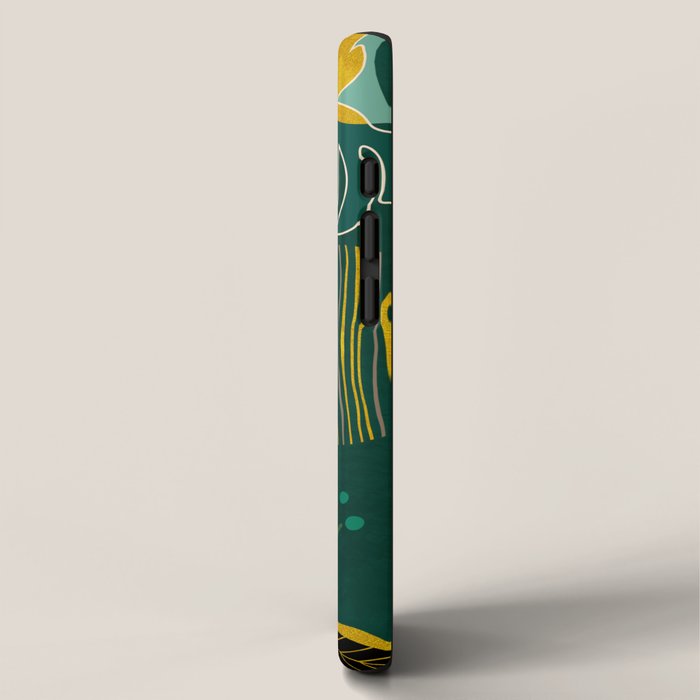 mid century shapes garden party 3 iPhone Case Gallery Image 2
