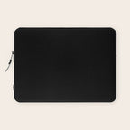Black Minimalist Solid Color Block Spring Summer Laptop Sleeve Gallery Image 1