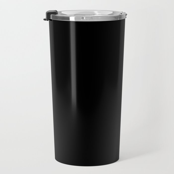 Black Minimalist Solid Color Block Spring Summer Travel Mug Gallery Image 3