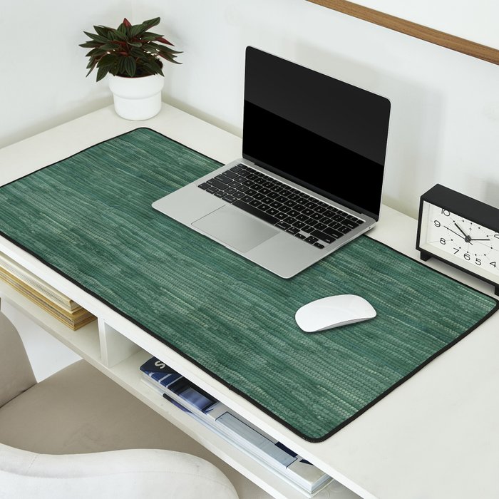 Boho Old Market Textile in Green Desk Mat Gallery Image 2