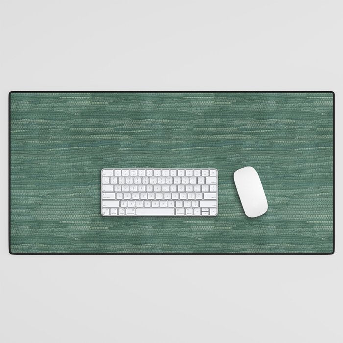 Boho Old Market Textile in Green Desk Mat Gallery Image 1