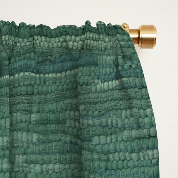 Boho Old Market Textile in Green Window Curtain Gallery Image 2