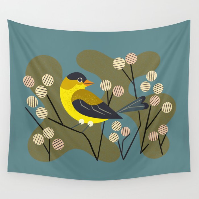 Meadow Goldfinch Wall Tapestry Gallery Image 4