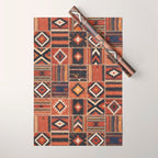 Geometric Tribal Patchwork Rug Design Wrapping Paper Gallery Image 1
