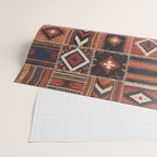 Geometric Tribal Patchwork Rug Design Wrapping Paper Gallery Image 2