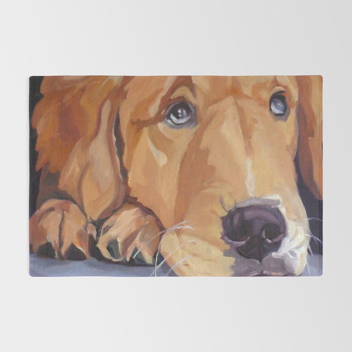Golden Retriever Dog Portrait Rug Gallery Image 2