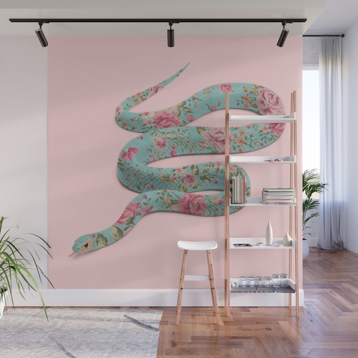 FLORAL SNAKE Wall Mural Gallery Image 1