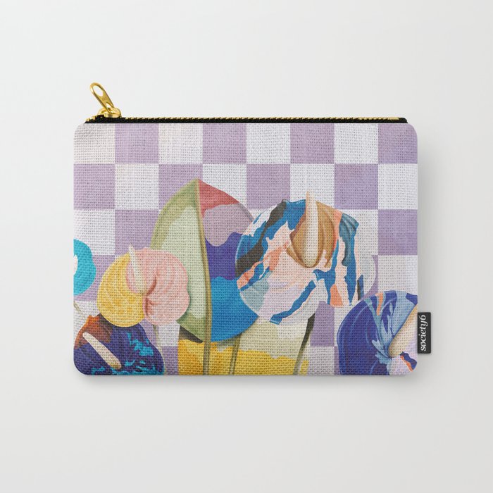 Modern artistic flowery tropical II Carry All Pouch Gallery Image 1