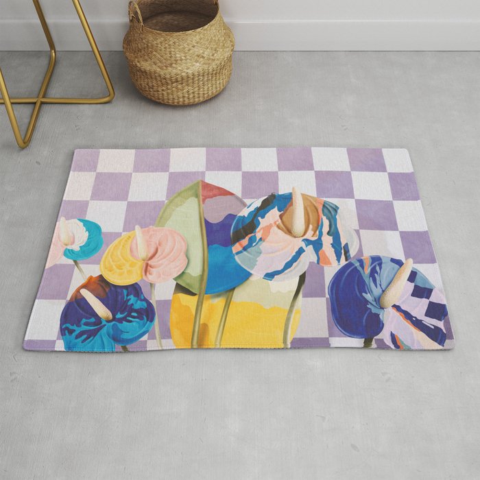 Modern artistic flowery tropical II Rug Gallery Image 1