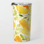 Watercolor California poppies (Quad set, #2) Travel Mug Gallery Image 3