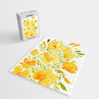 Watercolor California poppies (Quad set, #2) Jigsaw Puzzle Gallery Image 2