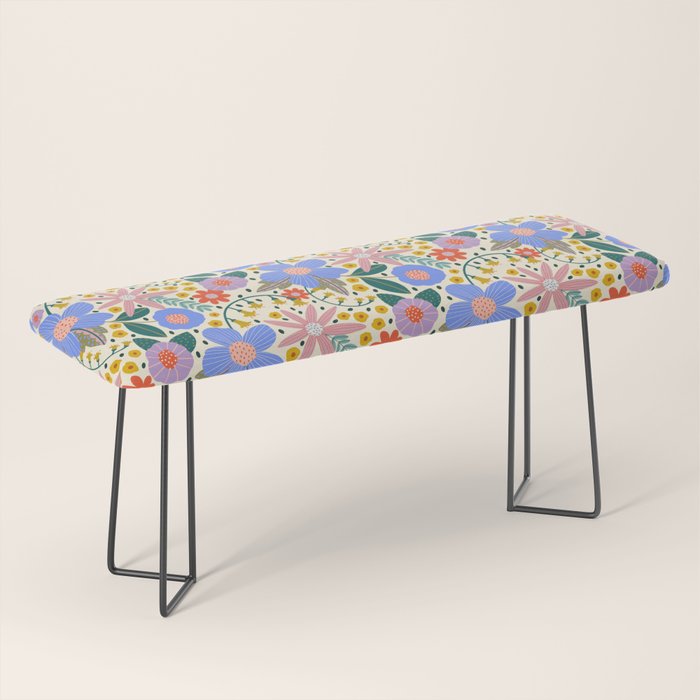 Pure Joy - colorful Floral  Bench Gallery Image 1