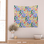 Pure Joy - colorful Floral  Wall Tapestry Gallery Image 2