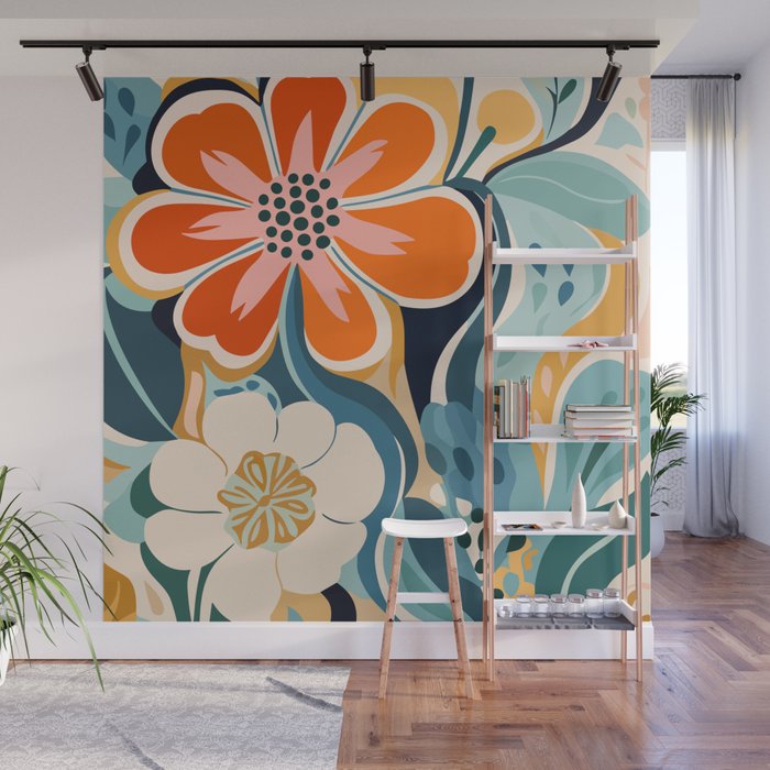 Austin Flower Market Print Wall Mural Gallery Image 1