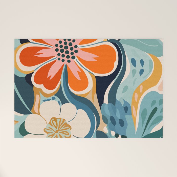 Austin Flower Market Print Welcome Mat Gallery Image 1
