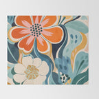 Austin Flower Market Print Throw Blanket Gallery Image 2