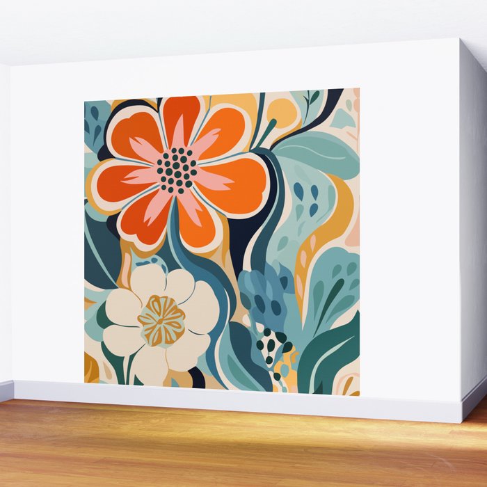 Austin Flower Market Print Wall Mural Gallery Image 2