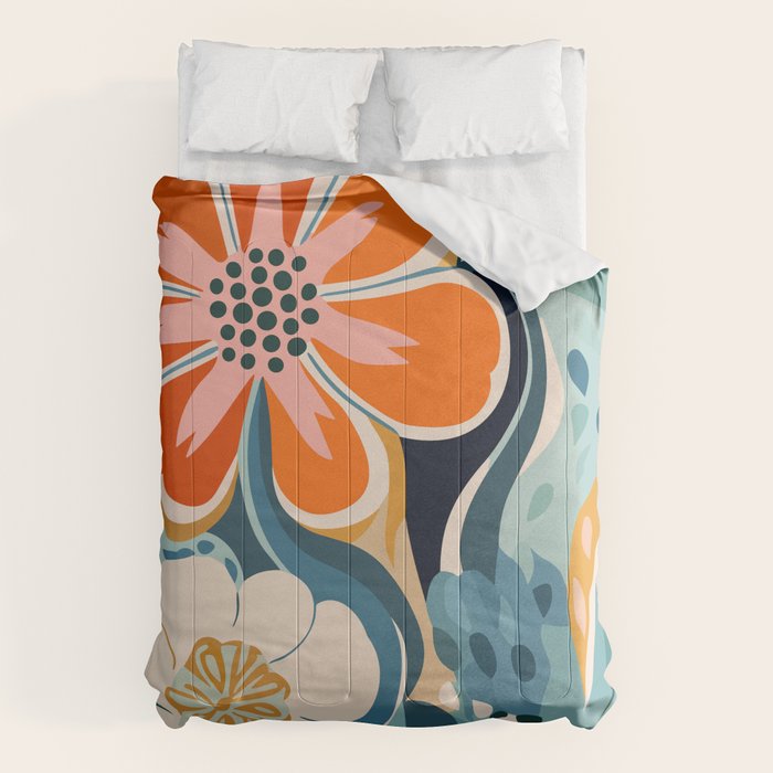 Austin Flower Market Print Comforter Gallery Image 1