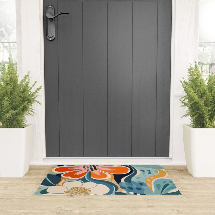 Austin Flower Market Print Welcome Mat Gallery Image 3