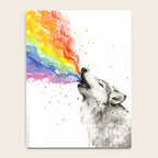 Wolf Howling Rainbow Watercolor Notebook Gallery Image 4