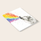 Wolf Howling Rainbow Watercolor Notebook Gallery Image 2