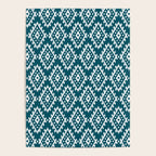 Coastl Ikat | Lagoon Blue Poster Gallery Image 4