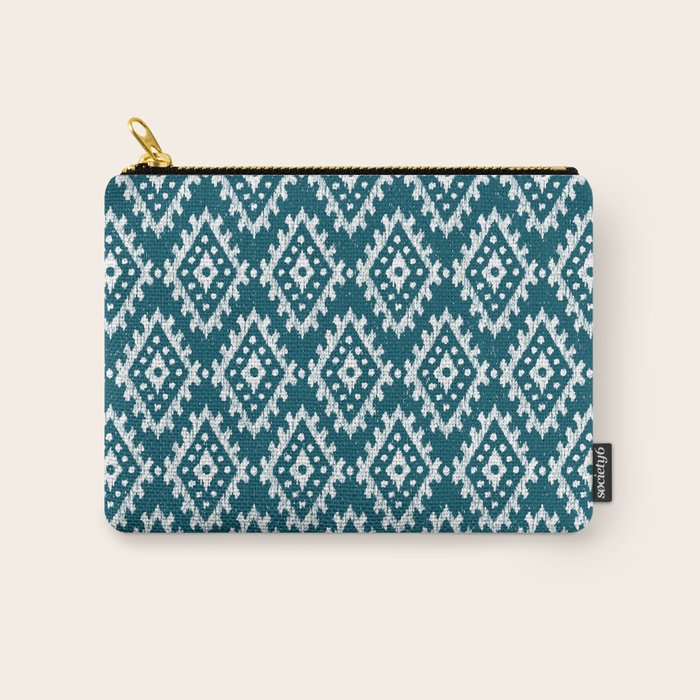 Coastl Ikat | Lagoon Blue Carry All Pouch Gallery Image 1