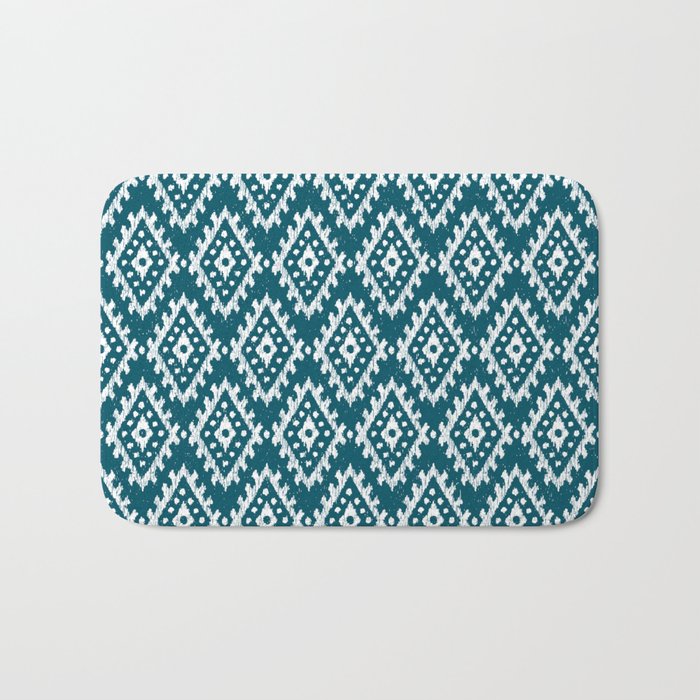 Coastl Ikat | Lagoon Blue Bath Mat Gallery Image 1