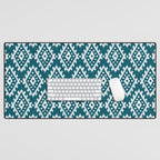 Coastl Ikat | Lagoon Blue Desk Mat Gallery Image 1