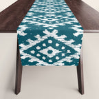 Coastl Ikat | Lagoon Blue Table Runner Gallery Image 1