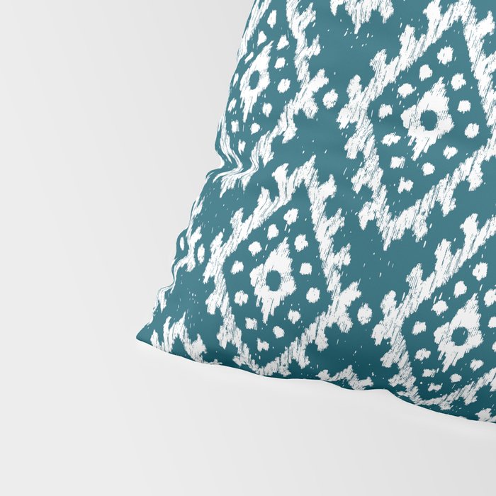 Coastl Ikat | Lagoon Blue Pillow Sham Gallery Image 4