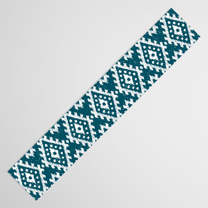 Coastl Ikat | Lagoon Blue Table Runner Gallery Image 3