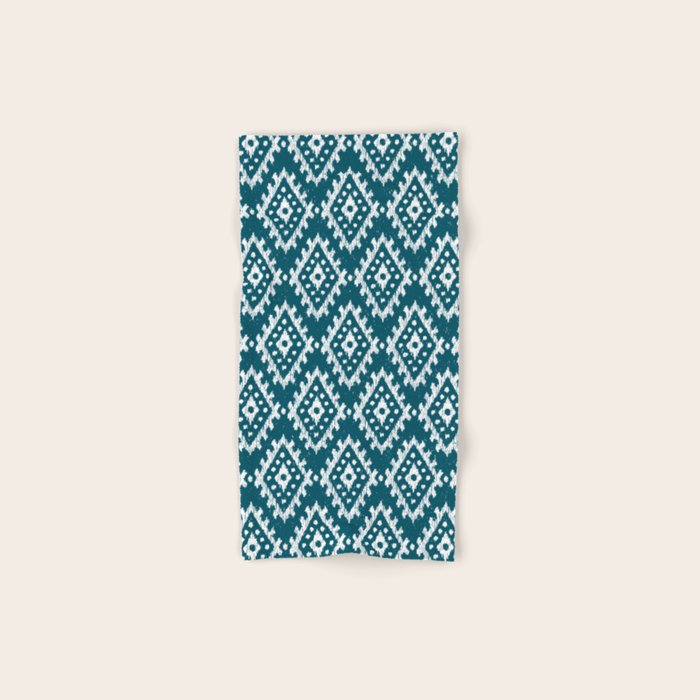Coastl Ikat | Lagoon Blue Bath Towel Gallery Image 1