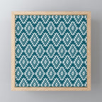 Coastl Ikat | Lagoon Blue Mini Art Print Gallery Image 1