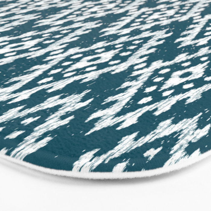 Coastl Ikat | Lagoon Blue Bath Mat Gallery Image 3