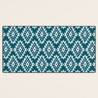 Coastl Ikat | Lagoon Blue Desk Mat Gallery Image 3