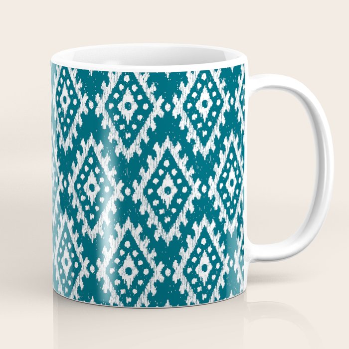 Coastl Ikat | Lagoon Blue Coffee Mug Gallery Image 1