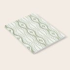 Wavy lines and tiny blooms - sage green tones pattern Notebook Gallery Image 2