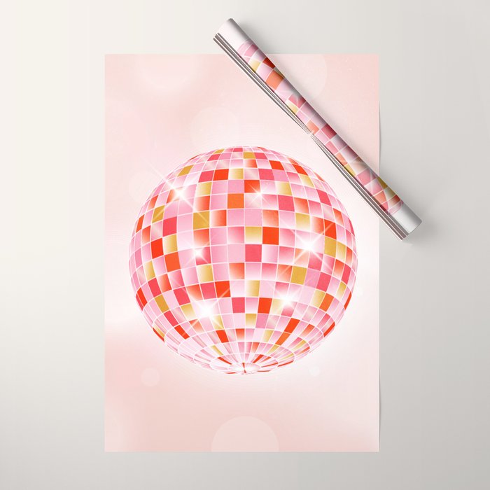Candy Funk | Disco Ball: Peach Edition Wrapping Paper Gallery Image 1