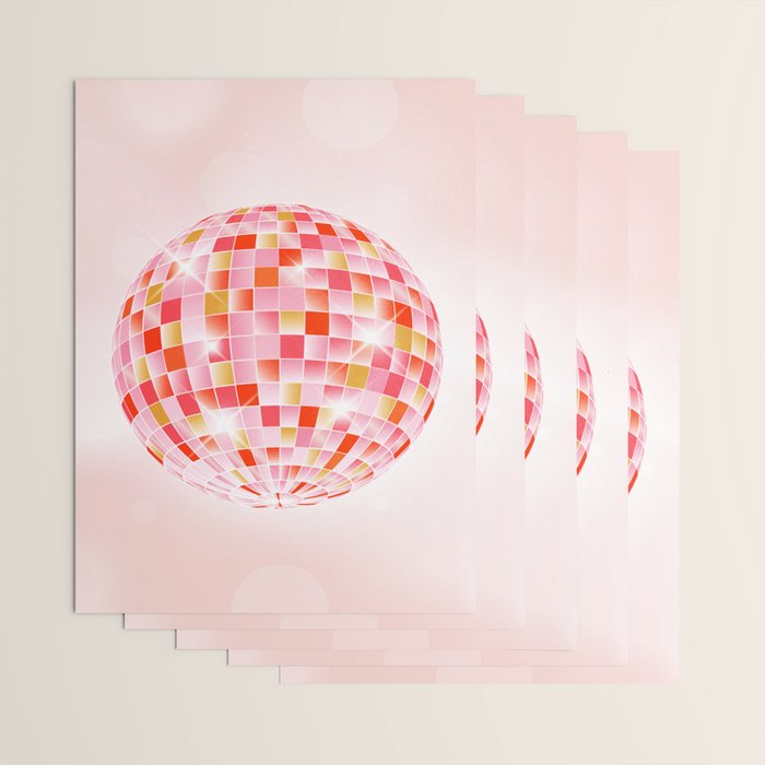 Candy Funk | Disco Ball: Peach Edition Wrapping Paper Gallery Image 3