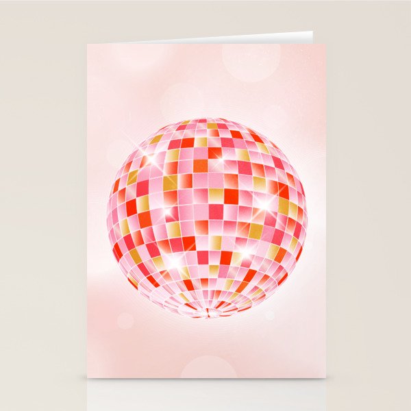 Candy Funk | Disco Ball: Peach Edition Stationery Card Gallery Image 2