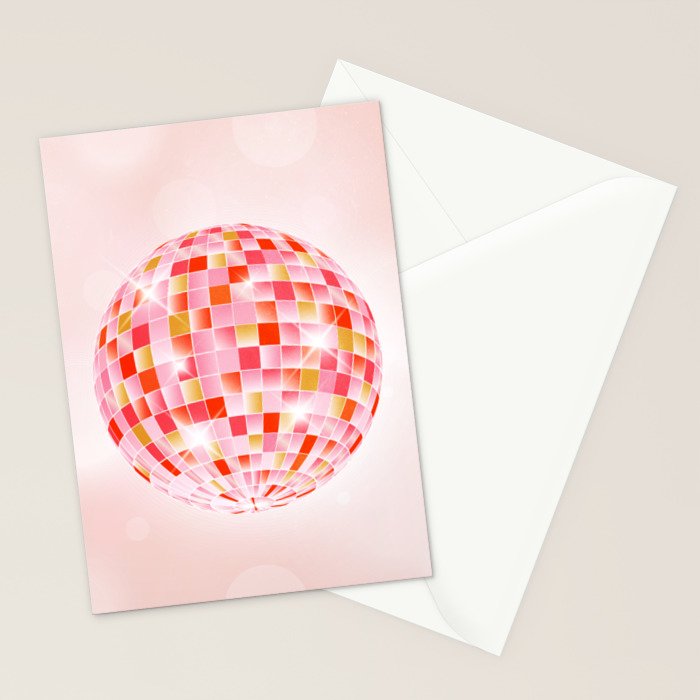 Candy Funk | Disco Ball: Peach Edition Stationery Card Gallery Image 2