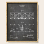 Wright Brother'S Plane Patent - Aviation Art - Black Chalkboard Serving Tray Gallery Image 1