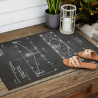 Wright Brother'S Plane Patent - Aviation Art - Black Chalkboard Outdoor Rug Gallery Image 2